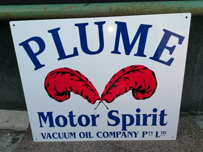 Lot 701 - PLUME MOTOR SPIRIT SIGN 22" X 18"