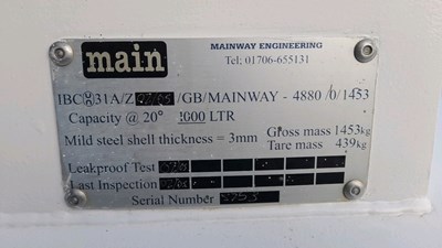 Lot 115 - 1000 L BUNDED DIESEL BOWSER