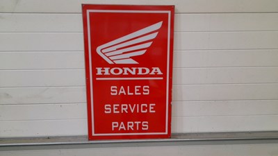 Lot 316 - ORIGINAL HONDA DEALER PLASTIC SIGN 36" x 23"