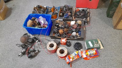 Lot 593 - 6 BOXES OF AUTOMOBILE ELECTRIC + DISTRIBUTOR PARTS