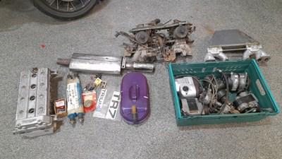 Lot 259 - 2 BOXES OF OLD ENGINE PARTS