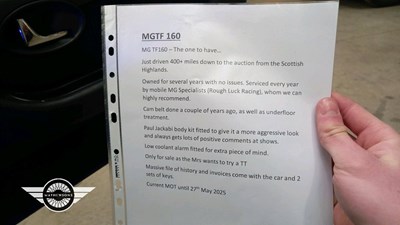Lot 20 - 2003 MG TF 160