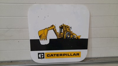 Lot 696 - CATERPILLAR PLASTIC SIGN 25" X 25"