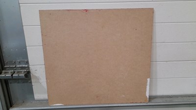 Lot 43 - WOODEN HAND PAINTED SHELL LUBRICATING OIL SIGN 26" X 24"