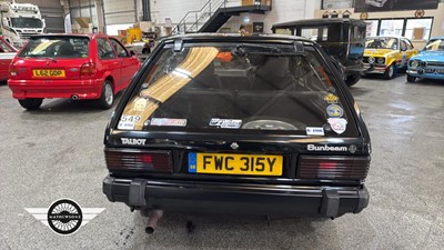 Lot 6 - 1982 TALBOT SUNBEAM LOTUS