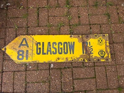 Lot 848 - AA A81 GLASGOW ENAMEL SIGN