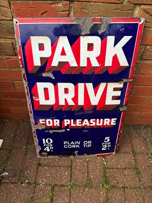 Lot 47 - PARK DRIVE ENAMEL SIGN