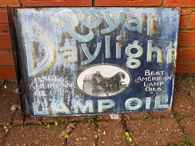 Lot 201 - ROYAL DAYLIGHT LAMP OIL ENAMEL SIGN