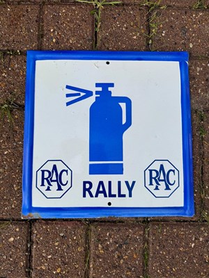Lot 223 - RAC RALLY FIRE EXTINGUISHER ENAMEL SIGN