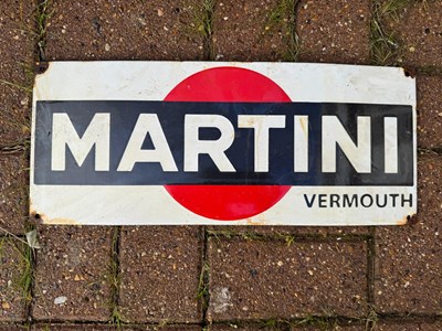 Lot 257 - MARTINI VERMOUTH ENAMEL SIGN