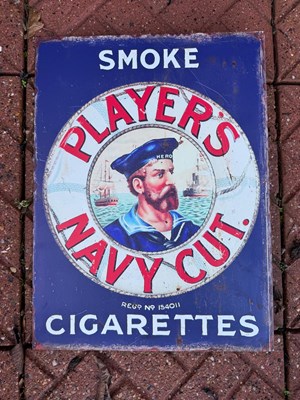 Lot 351 - PLAYER'S NAYY CUT , DOUBLE SIDED SIGN