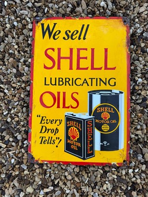 Lot 409 - WE SELL SHELL OILS ENAMEL SIGN