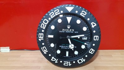 Lot 377 - ROLEX CLOCK 13" DIA
