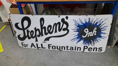 Lot 151 - STEPHENS INK ENAMEL SIGN ( 1930 ) 68" X 28"