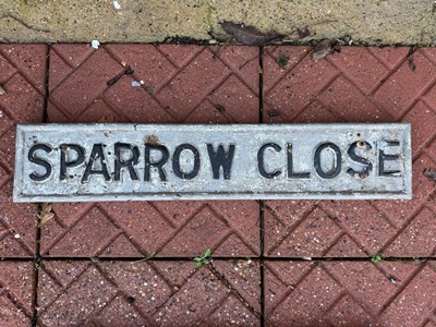 Lot 519 - CAST SPARROW CLOSE ROAD SIGN 30.5" X 6"