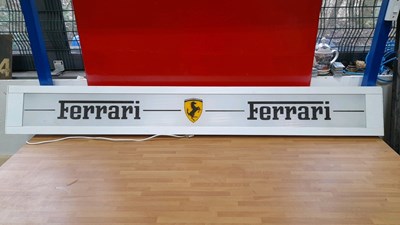 Lot 731 - FERRARI LIGHT UP SIGN 63.5" X 8.5"