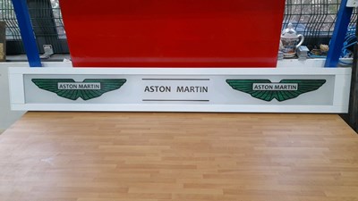 Lot 737 - ASTON MARTIN LIGHT UP SIGN 63.5" X 8"