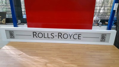 Lot 747 - ROLLS ROYCE LIGHT UP SIGN 63.5" X 8"