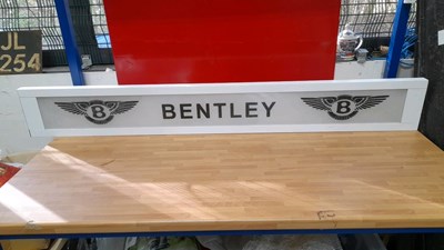 Lot 571 - BENTLEY LIGHT UP SIGN 63.5" X 8"