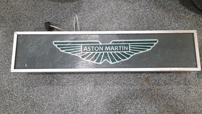 Lot 821 - ASTON MARTIN LIGHT UP SIGN 39" X 9"