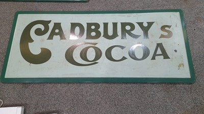 Lot 37 - LARGE CADBURY'S COCOA ENAMEL SIGN 64" X 28"