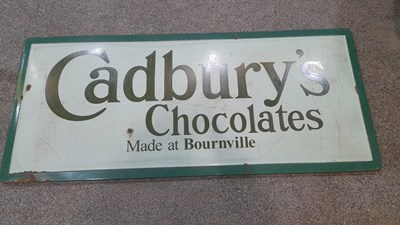Lot 149 - LARGE CADBURY'S CHOCOLATE ENAMEL SIGN 64" X 28"