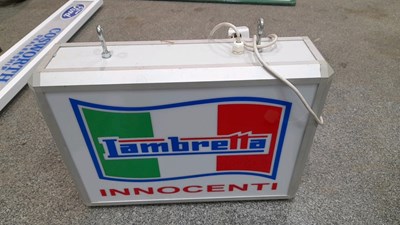 Lot 123 - LAMBRETTA LIGHT UP SIGN 25" X 19"