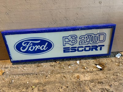 Lot 547 - FORD ESCORT RS 2000 LIGHT UP SIGN 38" X 12"
