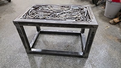 Lot 17 - STEAM PUNK TABLE 24" X 15"