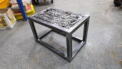 Lot 17 - STEAM PUNK TABLE 24" X 15"