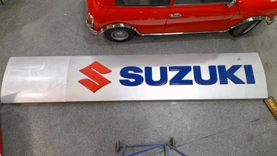 Lot 501 - SUZUKI 2 PIECE DEALERSHIP SIGN 156" X 29"