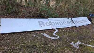 Lot 407 - ROBSPEED HONDA 3 PIECE DEALERSHIP SIGN 293" X 33" - ALL PROCEEDS TO CHARITY