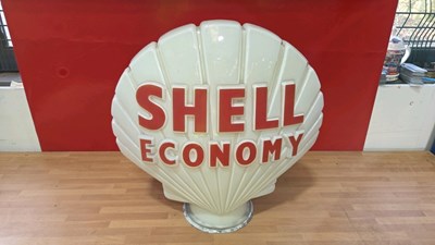 Lot 307 - SHELL ECONOMY GLASS PETROL PUMP GLOBE