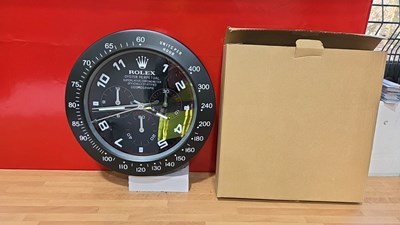Lot 137 - ROLEX STYLE WALL CLOCK 13"