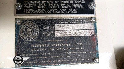 Lot 114 - 1956 MORRIS MINOR