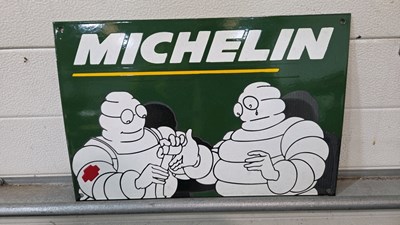 Lot 78 - MICHELIN FIRST AID ENAMEL SIGN 18" x 12"
