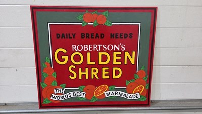 Lot 35 - WOODEN HAND PAINTED GOLDEN SHRED 28" x 25"