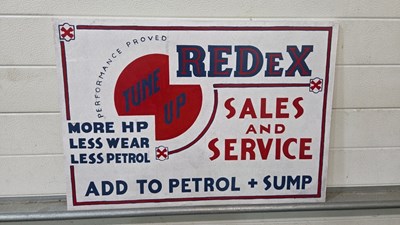 Lot 623 - WOODEN HAND PAINTED REDEX SIGN 28" X 20"