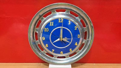 Lot 507 - MERCEDES WHEEL TRIM WALL CLOCK 16" DIA