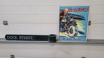 Lot 279 - RALEIGH ENAMEL SIGN & DOCK STREET SIGN