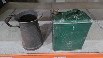 Lot 442 - SHELL MEX PETROL CAN & PARAFFIN MEASURE