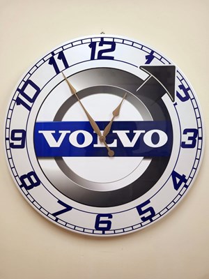 Lot 615 - VOLVO CLOCK 32" DIA