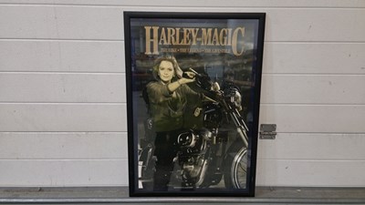 Lot 773 - HARLEY DAVIDSON FRAMED PICTURE 20" X 29"