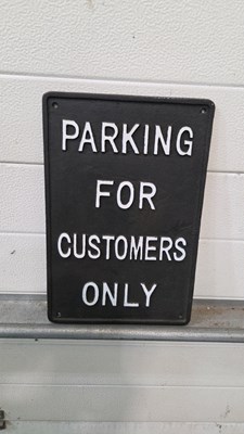 Lot 703 - CAST PARKING SIGN 15" X 10"