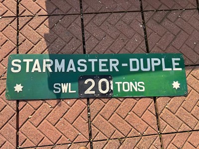 Lot 39 - STARMASTER-DUPLE SIGN B.R 48" X 12"