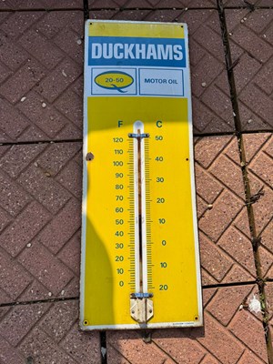 Lot 15 - DUCKHAMS MOTOR OIL THERMOMETER 36" X 13"