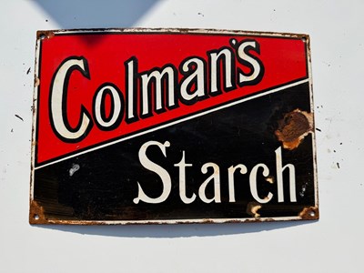 Lot 79 - COLMAN'S STARCH ENAMEL SIGN 14" X 9.5"