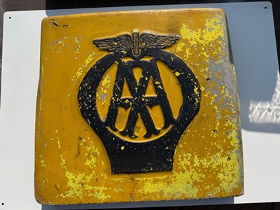 Lot 324 - AA SIDE CAR FRONT 1930'S 17" X 18"