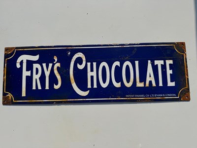 Lot 425 - FRY'S CHOCOLATE ENAMEL SIGN 18" x 6"