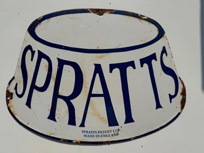 Lot 479 - SPRATTS ENAMEL SIGN 14" X 10"